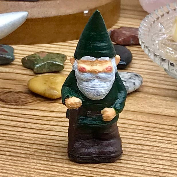 Little Green Gnome with Cane