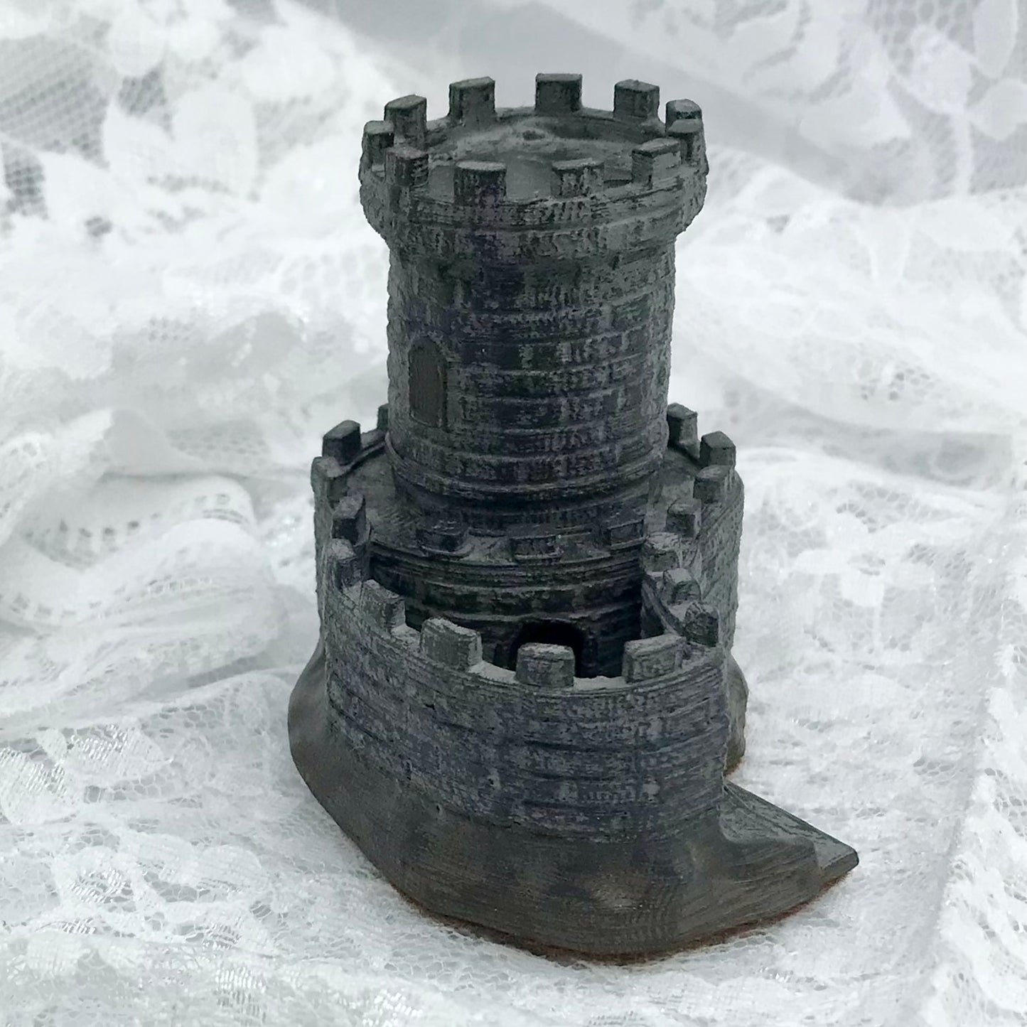 Mini Castle Tower with Dark Window