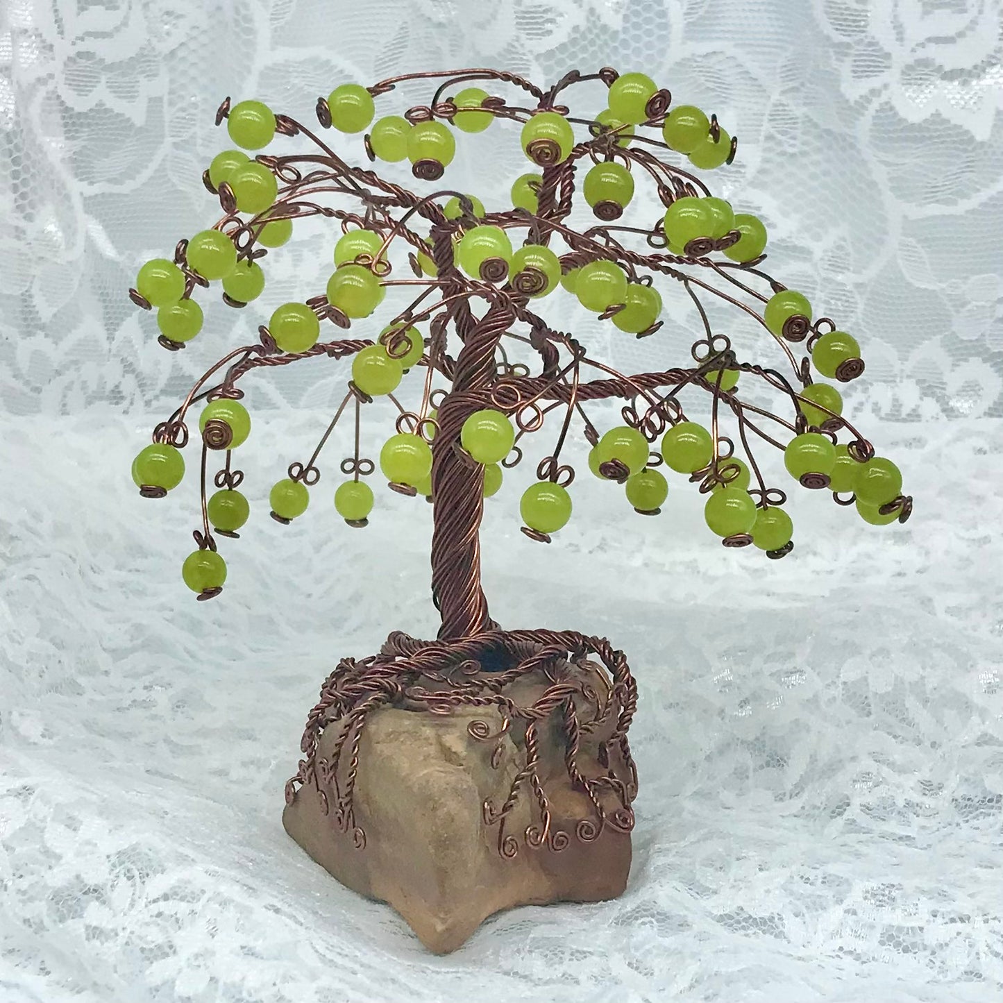 Jade Apple Wire Tree