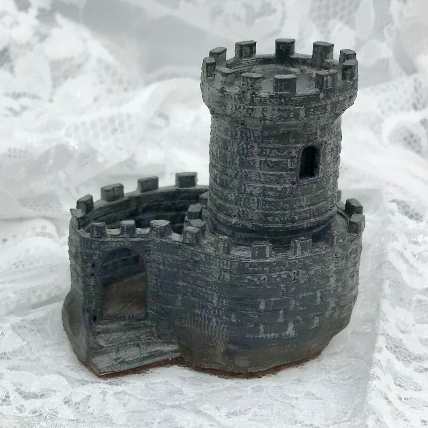 Mini Castle Tower with Dark Window