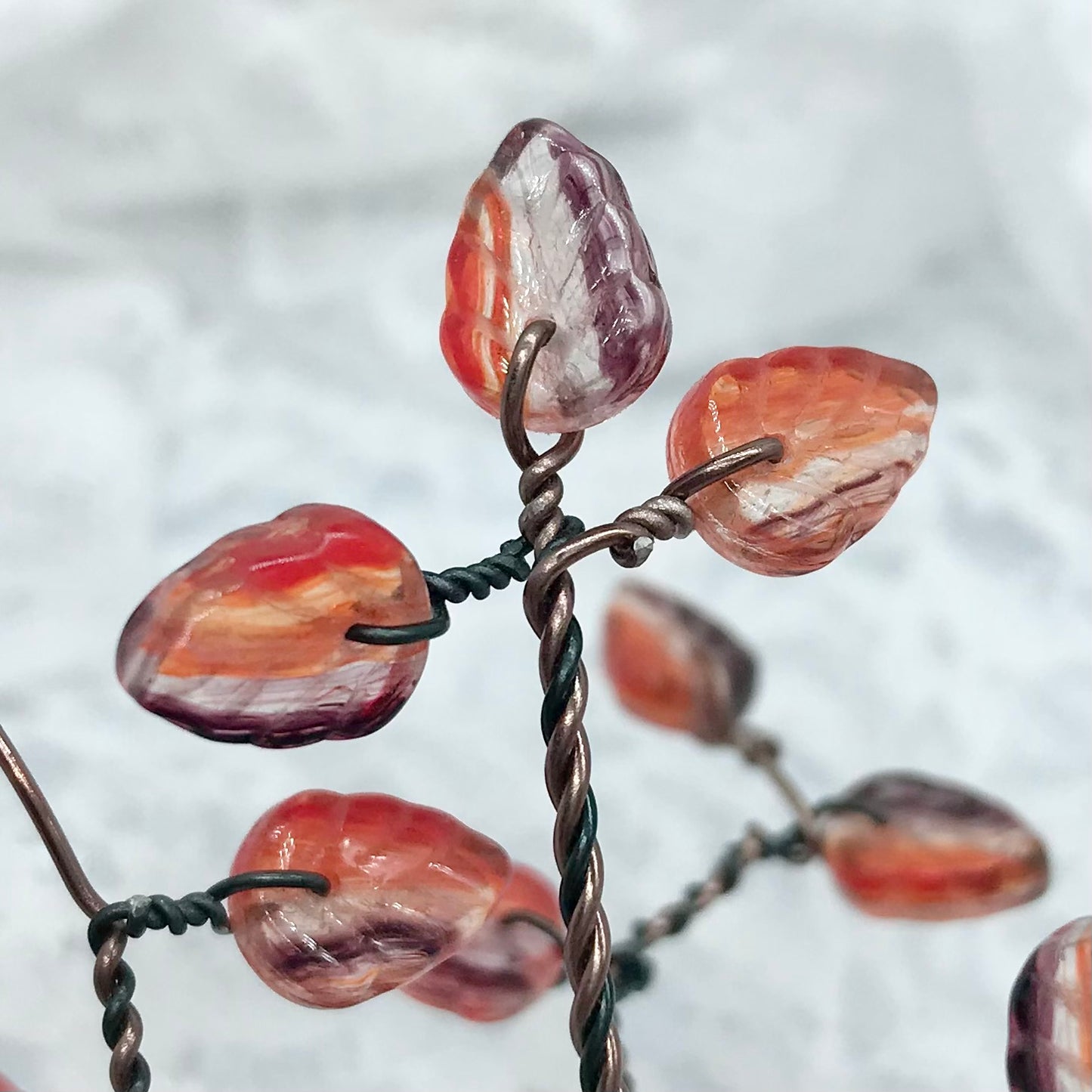 Autumn Leaves Wire Tree