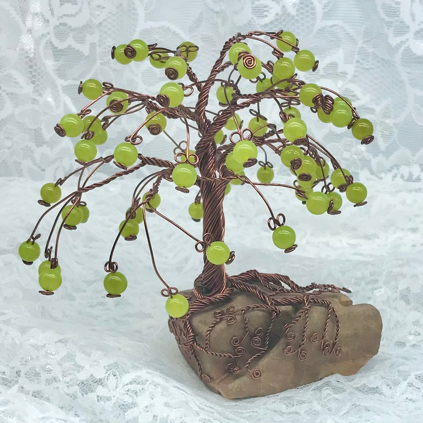 Jade Apple Wire Tree