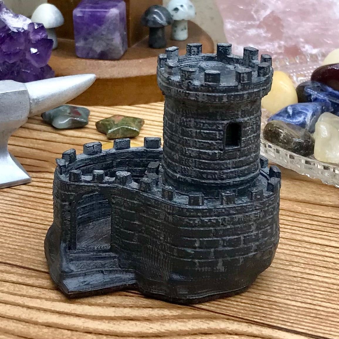 Mini Castle Tower with Dark Window