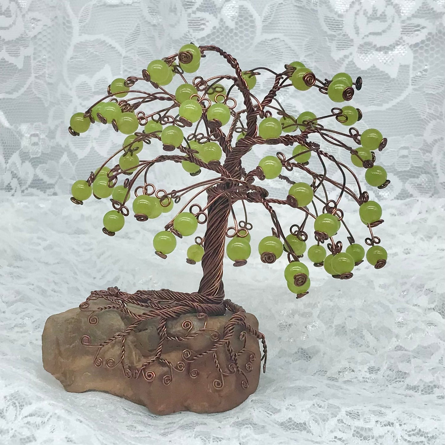 Jade Apple Wire Tree