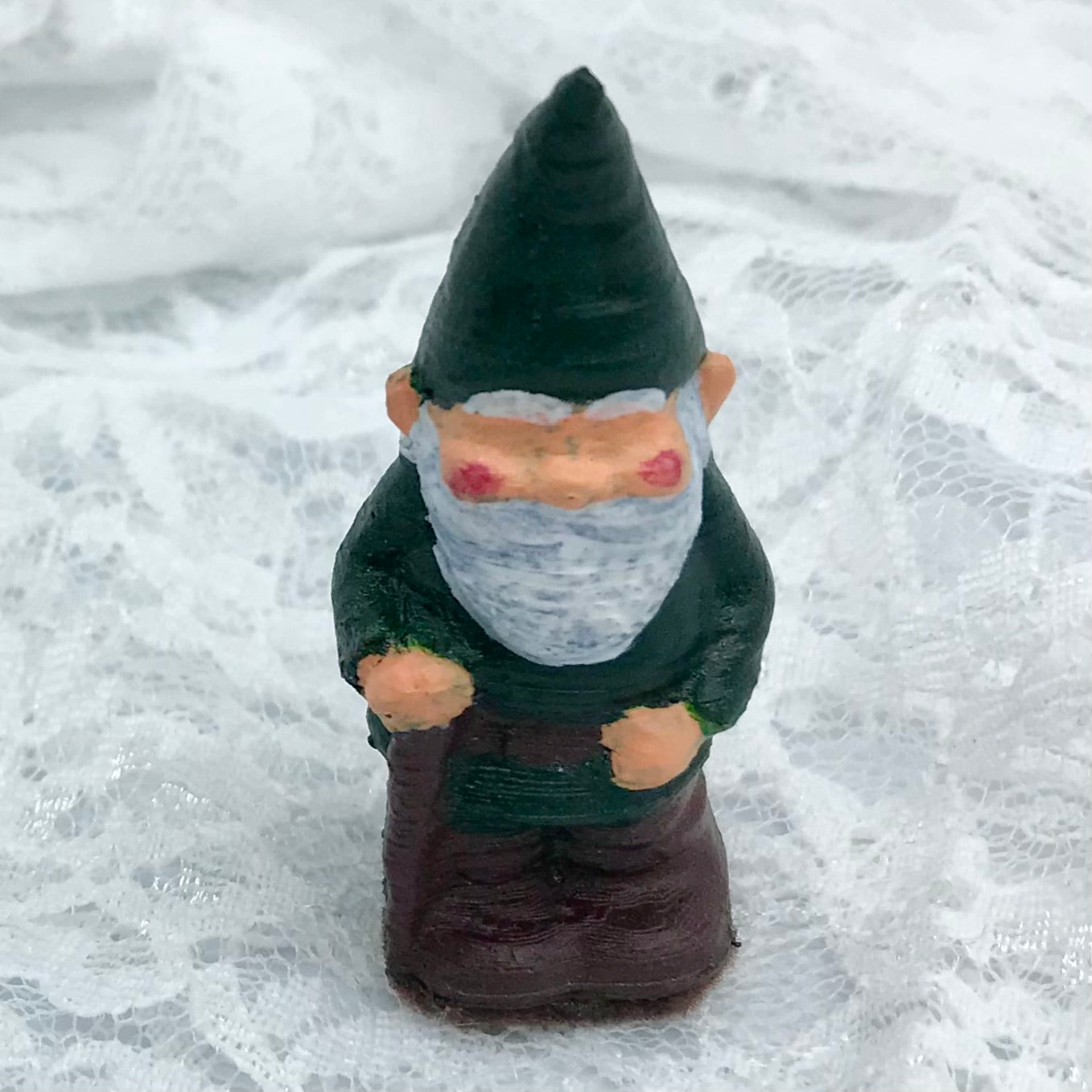 Little Green Gnome with Cane