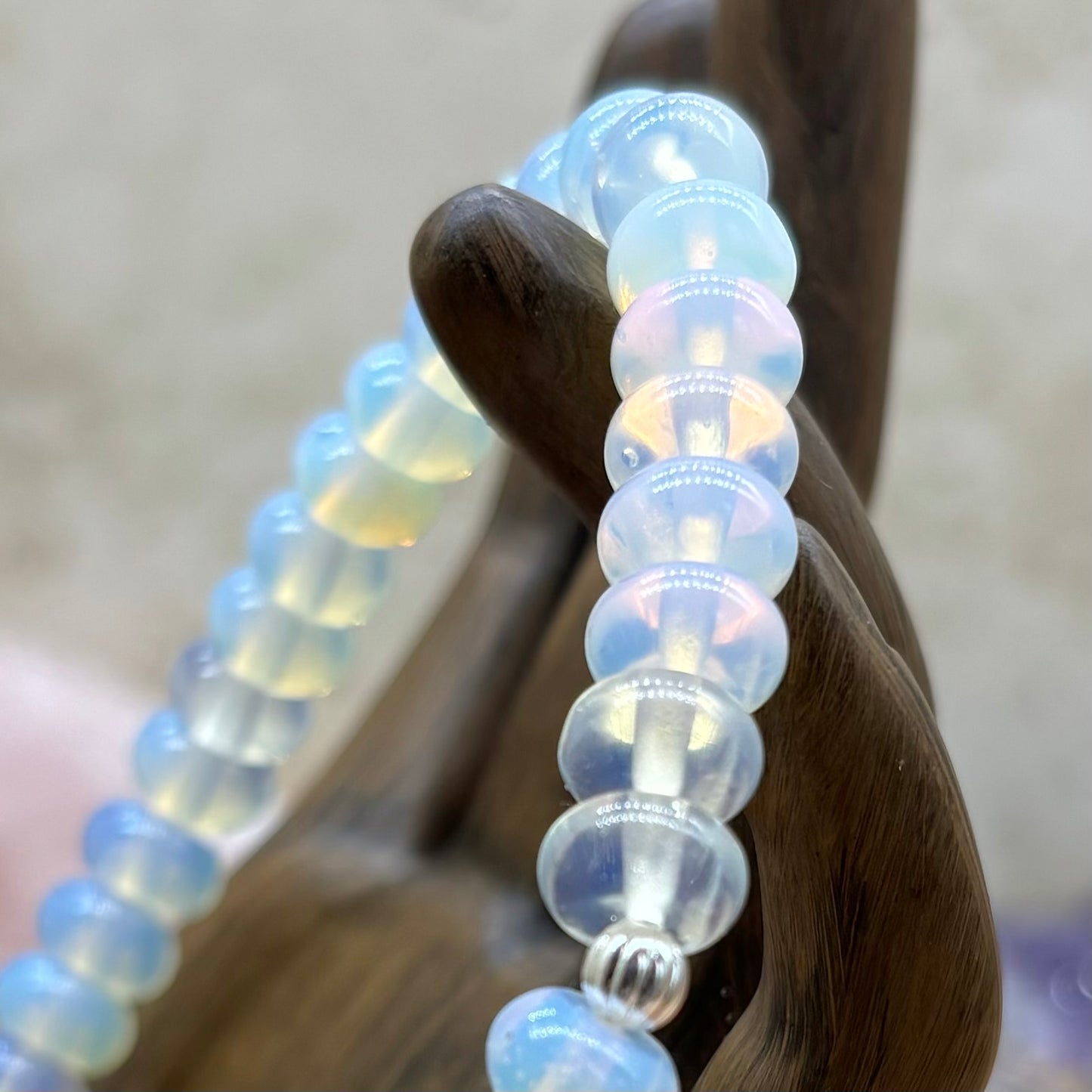 Moon Glass Stretchy Bracelet