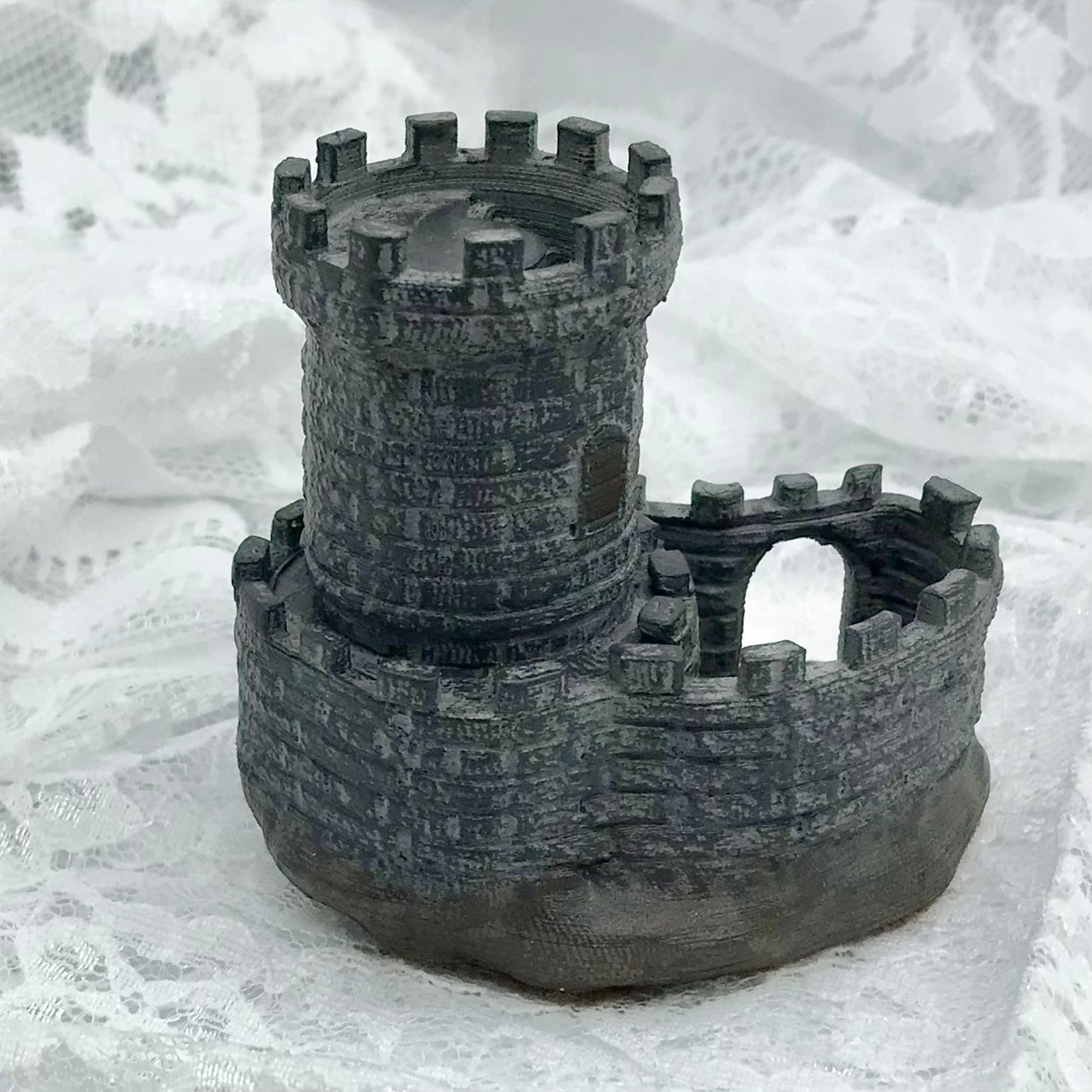 Mini Castle Tower with Dark Window